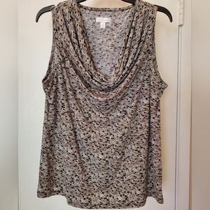 Women's sleeveless, cowl neck blouse